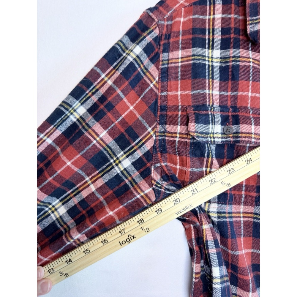 Urban Pipeline Shirt Mens Large Red Plaid Button Down Cotton Flannel Casual - Picture 7 of 11